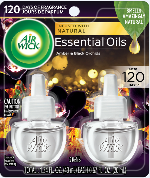 AIR WICK Scented Oil  Amber  Black Orchids Discontinued